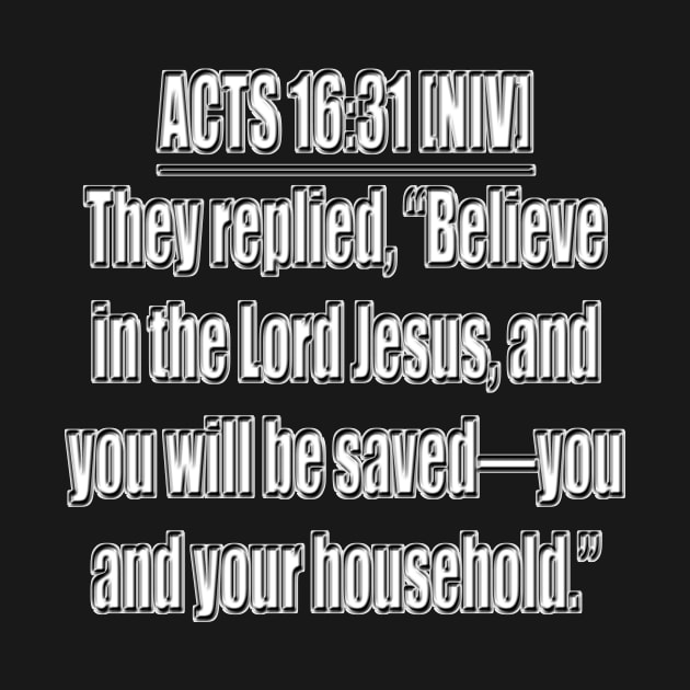 Acts 16:31 New International Version by Holy Bible Verses