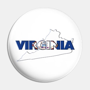 Virginia Colored State Letters Pin