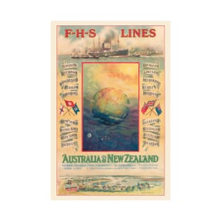 FHS Lines Australia Vintage Poster 1906 T-Shirt