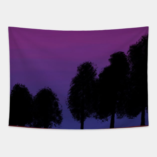 Twilight trees Tapestry by NatLeBrunDesigns