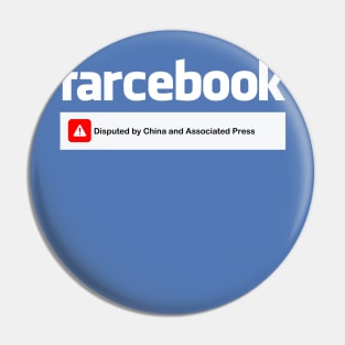 farcebook White Logo Pin