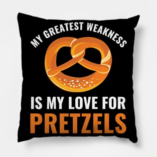 My Love for Pretzels Funny Soft Pretzel Pillow