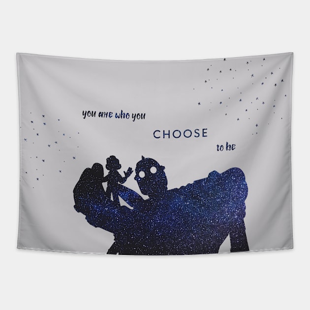 you are who you choose to be - the iron giant Tapestry by Ranp