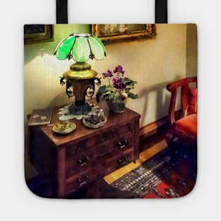 Victorian - Cozy Parlor with Flower Petal Lamp Tote