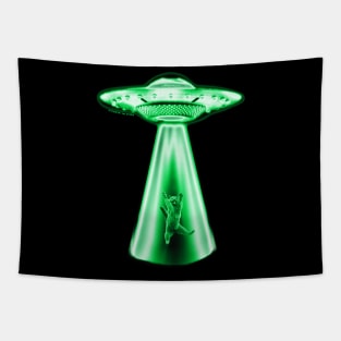 Green Alien Abduction Tapestry