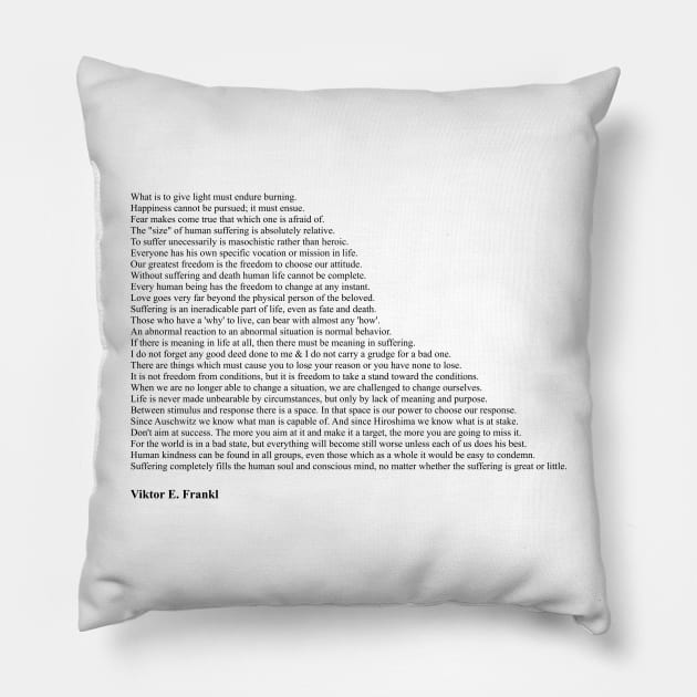 Viktor E. Frankl Quotes Pillow by qqqueiru