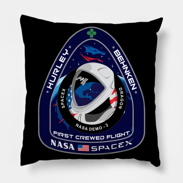 Crew Dragon Spacecraft Pillow by SAVELS