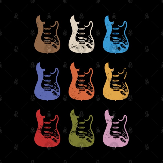 S-Style Electric Guitar Bodies Colorful Theme by nightsworthy