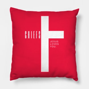 CHIEFS JESUS LOVES YOU KANSAS CITY Pillow