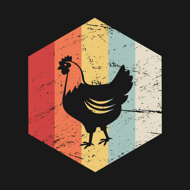 Retro Vintage Chicken farmer Icon by MeatMan