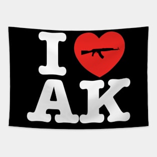 I Heart AK Funny Gun Owners Tapestry