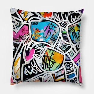 Graffiti Blur Pillow