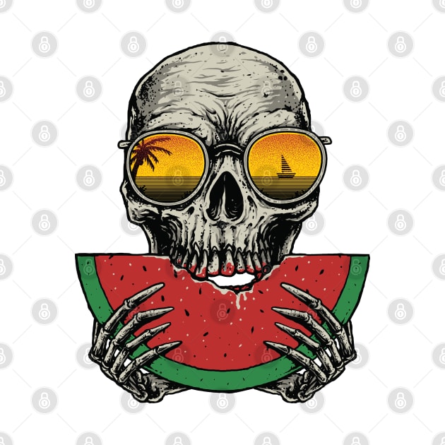 Skull watermelon summer by Mako Design 