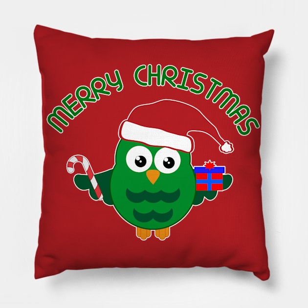 Santa Claus Owl Pillow by Scar