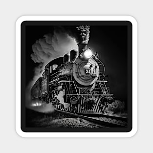 Life in Black and White Train Magnet