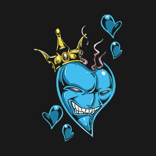 Modern Heart King Crown Card Inspired Artwork T-Shirt