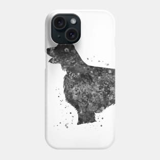 English springer spaniel dog black and white Phone Case