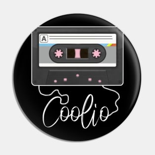 Love Music Coolio Proud Name Awesome Cassette Pin