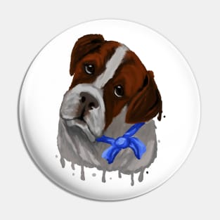 Saint Bernard portrait Pin