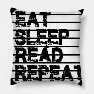 Eat Sleep Read Repeat Pillow