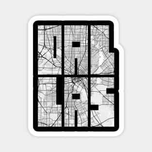 Dallas, USA City Map Typography - Light Magnet