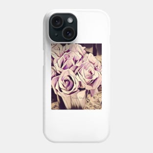 lilac living, lilac purse, light purple bedding, light purple flowers, light purple roses, lilac roses Phone Case