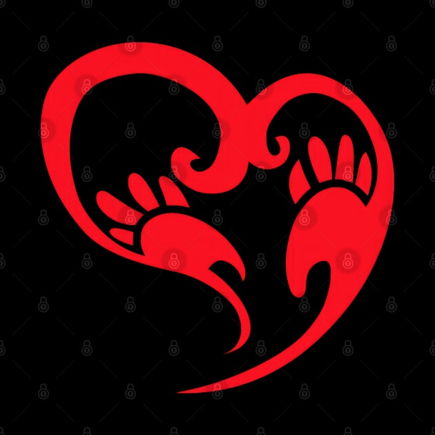 Red Heart Silhouette by TooplesArt