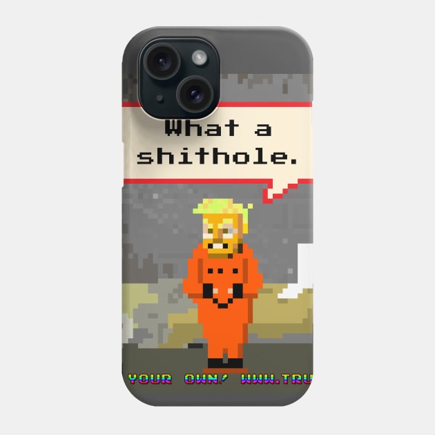 8-bit Donald Trump in Prison Phone Case by President Pixelhead