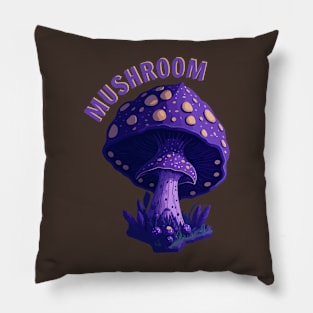 Purple Toadstool Mushroom Pillow