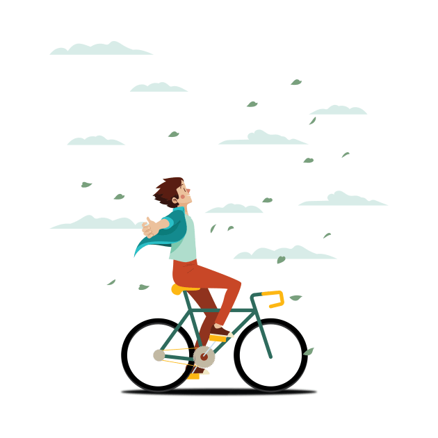 Bicycle riding by Cloveer Studio