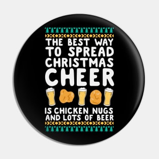 Spread Christmas Cheer With Chicken Nugs & Beer Pin