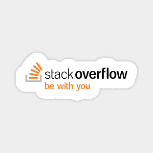 Stack Overflow be With You in White Magnet