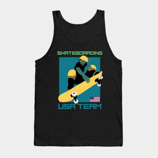 USA Skateboarding Team - Tokyo 2020 2021 - Olympic Games - Team Usa - Tank Top | TeePublic PL