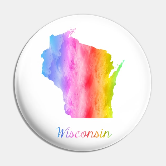 Wisconsin Tie Dye Pin by MadyJustForFun