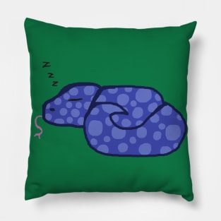 Sleeping Blue Spotted Snake Pillow