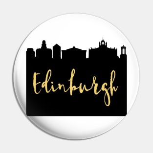 EDINBURGH SCOTLAND DESIGNER SILHOUETTE SKYLINE ART Pin