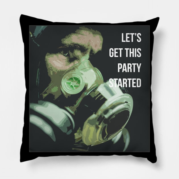 Party Off You Go! Pillow by 4code