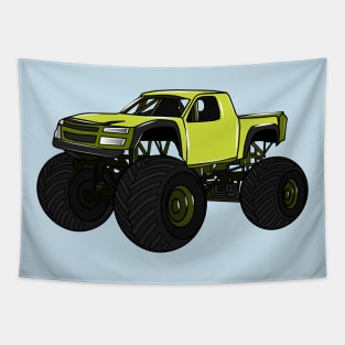 Monster truck cartoon illustration Tapestry