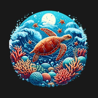 Coral Sea Turtle T-Shirt