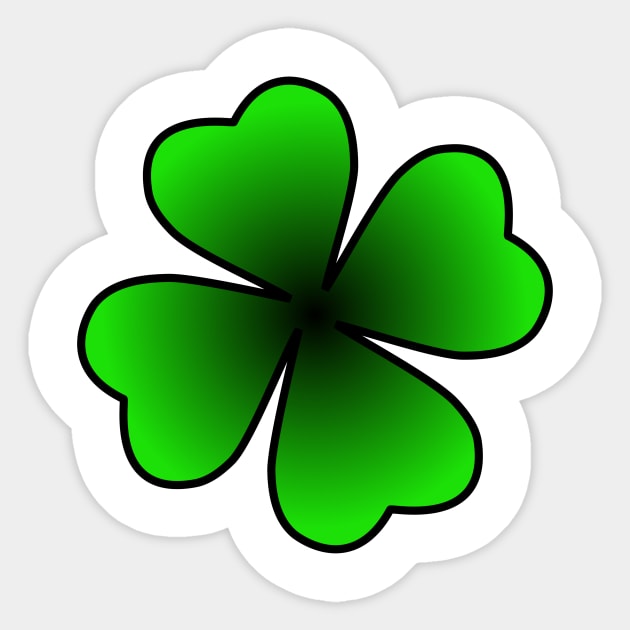 Lucky 4 Leaf Clover Sticker