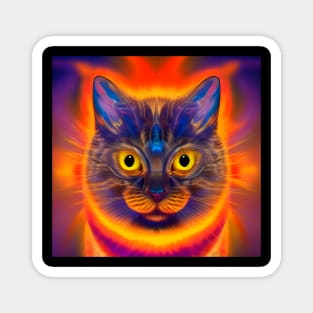 Kosmic Kitty (8) - Trippy Psychedelic Cat Magnet