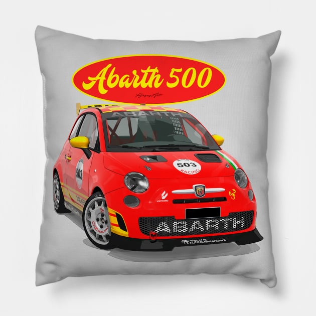 ABARTH 500 503 Pillow by PjesusArt