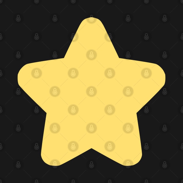 Yellow Star on Black Night by Owlhana