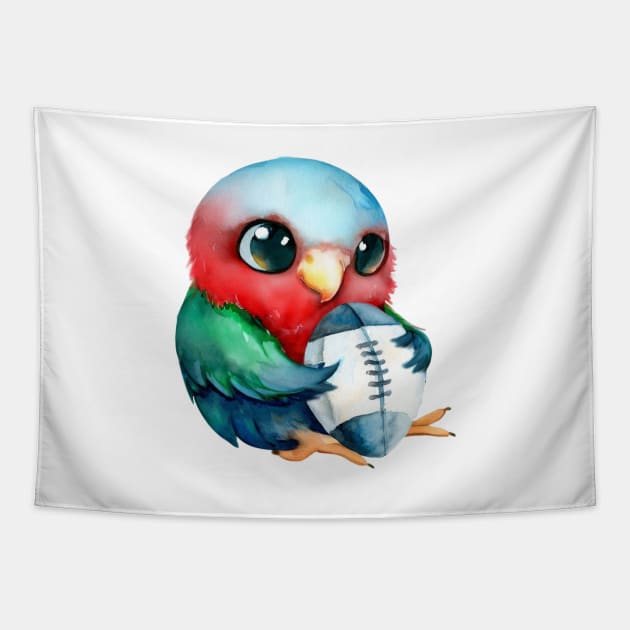 Lucky Rugby Fijian Parrot Tapestry by Merlyn Morris