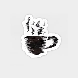 Cup Of Coffee Sketch Design Magnet