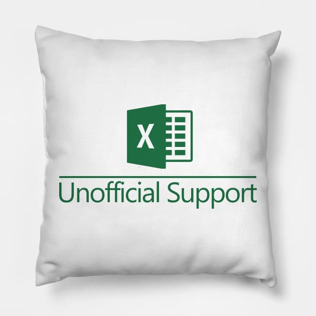 Excel Unofficial Support Pillow by NerdShizzle