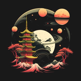 Japanese Temple Tokyo  Asian Inspired Retro Japan T-Shirt