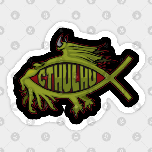 CTHULHU FISH SYMBOL VINYL DIE CUT STICKER