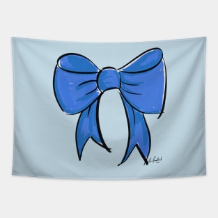 Blue Bow Tapestry