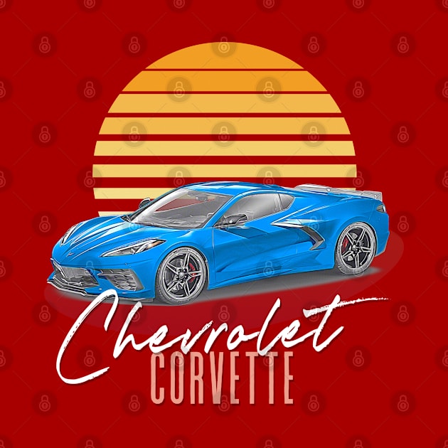 Retro Style Chevrolet Corvette Aesthetic Design by DankFutura